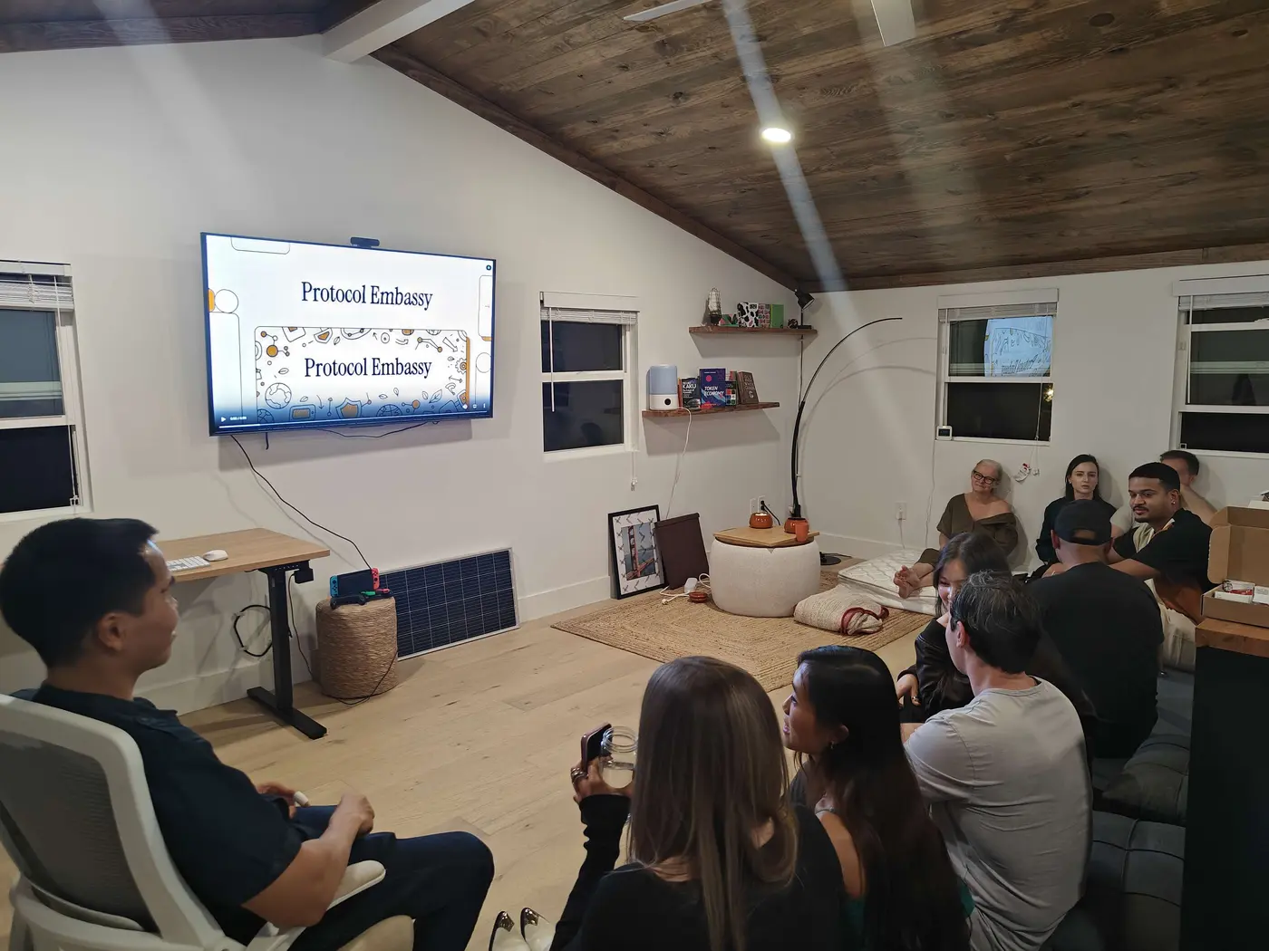 Audience listening to Protocol Embassy